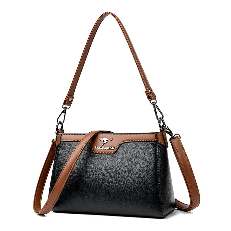 One Shoulder Soft Leather Small Square Stitching Women's Cross-body Bag
