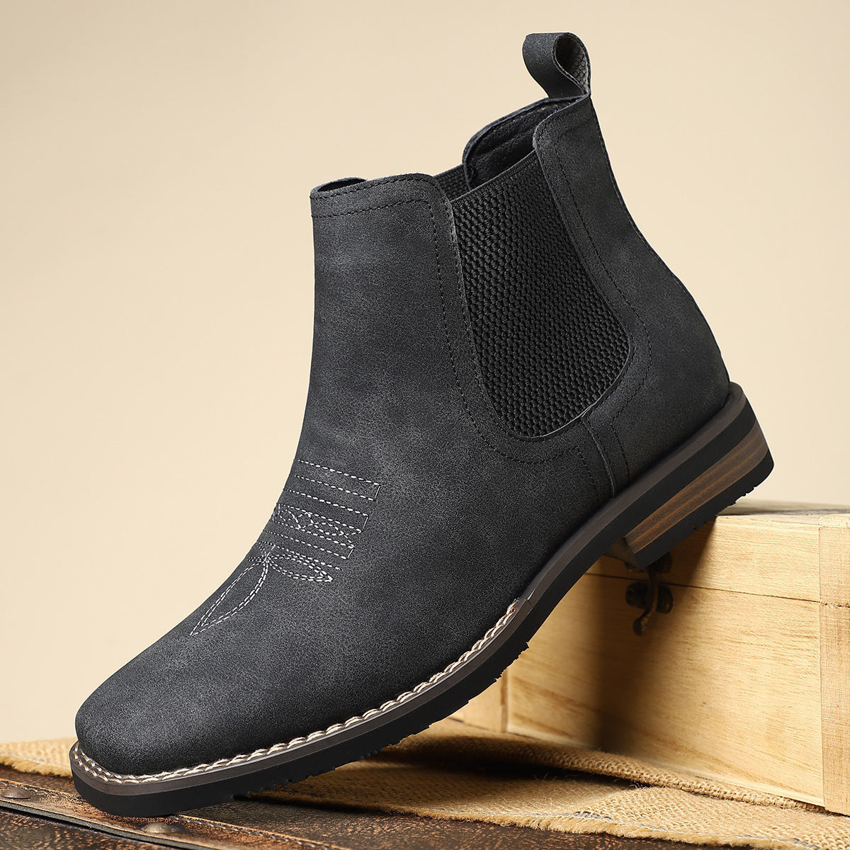 Men's Autumn And Winter Casual British Style Mid-calf Martin Boots