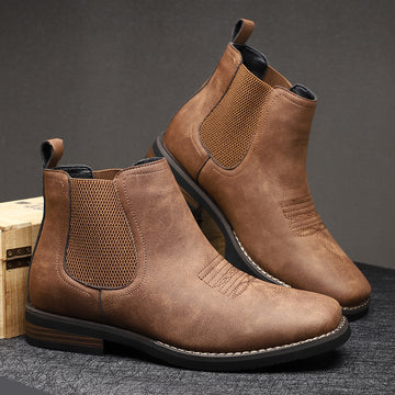 Men's Autumn And Winter Casual British Style Mid-calf Martin Boots
