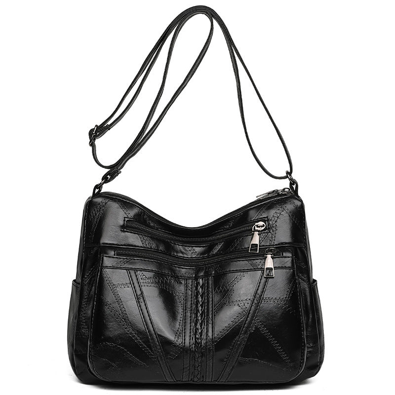 Stitching Braid All-match Shoulder Messenger Bag