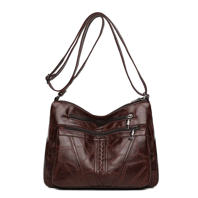 Stitching Braid All-match Shoulder Messenger Bag