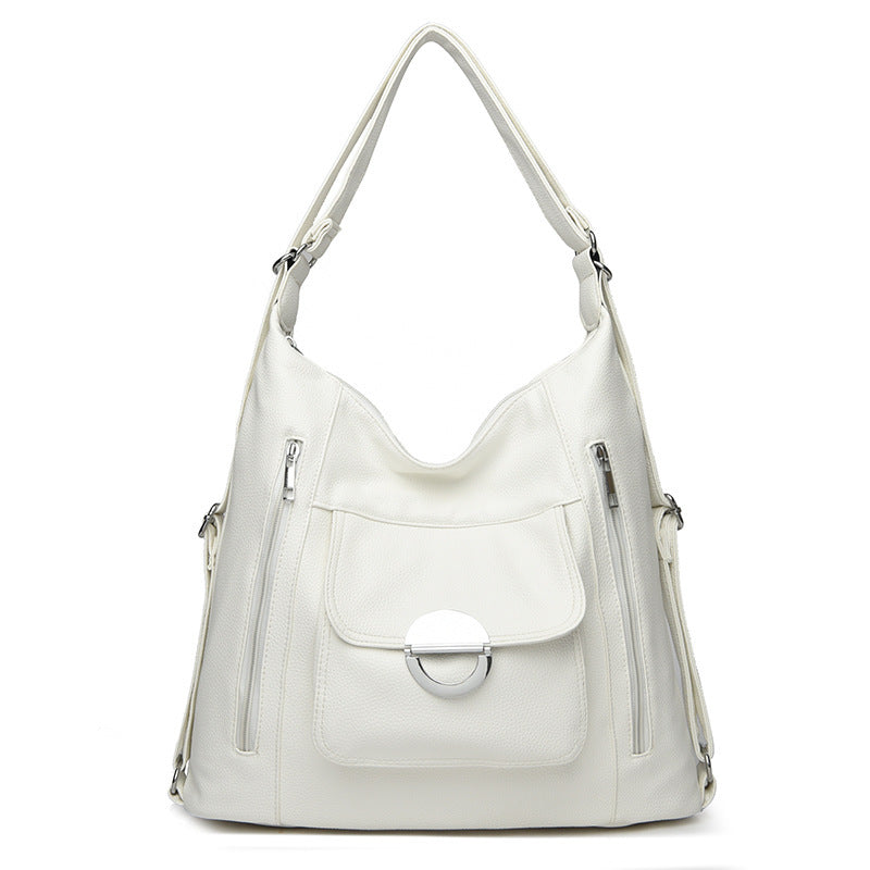 Washed Leather Shoulder Large Capacity Portable Messenger Bag